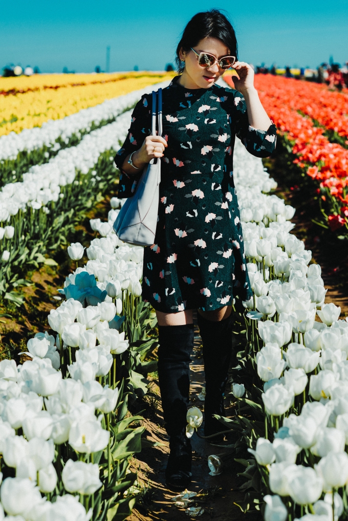 green floral dress tulip farm-2590